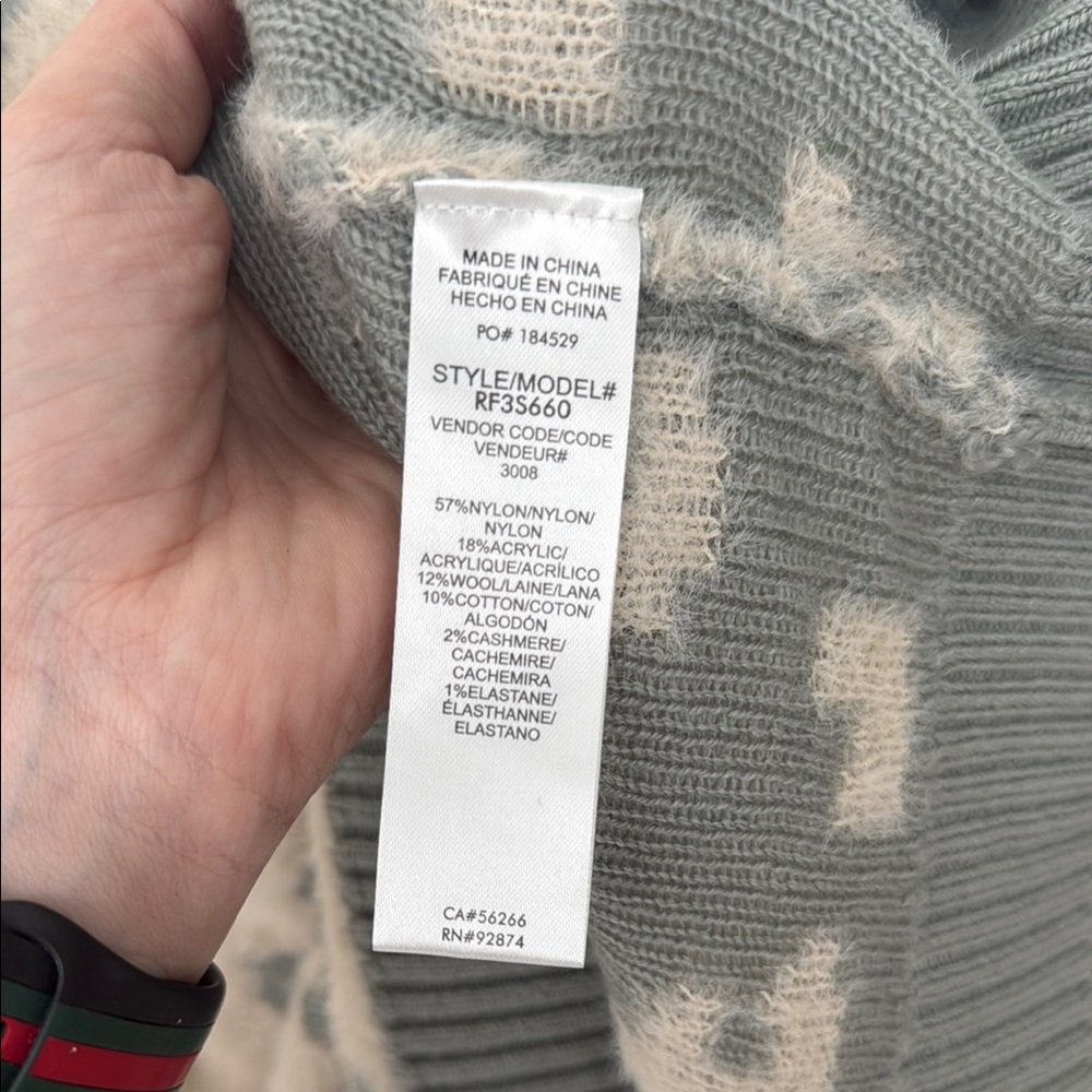 NWT Splendid Gray Leopard Print Women's Sweater - Picture 5 of 5